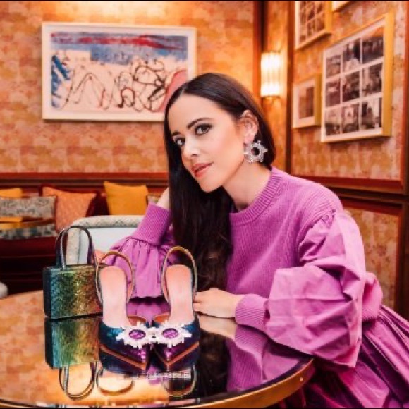 *As seen on Kyle Richards* Amina Muaddi BEGUM' CRYSTAL EMBELLISHED DISK EARRINGS - Picture 10 of 16